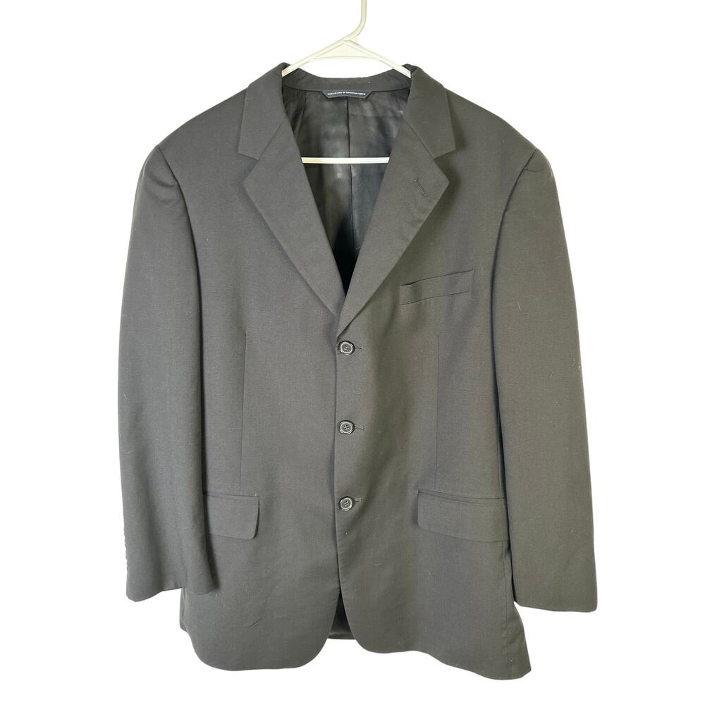 Brooks Brothers Union Made in USA 100% Wool Blazer Mens 42R Black Tie Sport Coat
